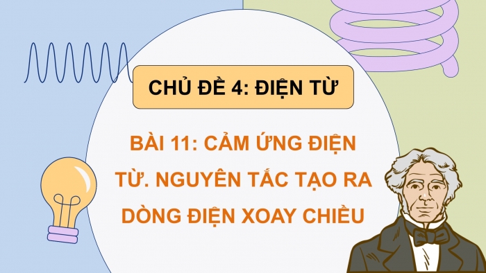 Giáo án điện tử KHTN 9 cánh diều - Phân môn Vật lí Bài 11: Cảm ứng điện từ. Nguyên tắc tạo ra dòng điện xoay chiều