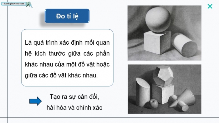 Giáo án điện tử Mĩ thuật 9 kết nối Bài 9: Tỉ lệ và hình khối của đồ vật