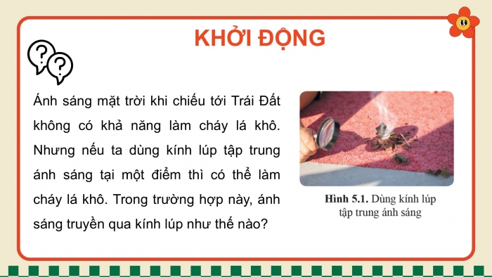 Giáo án điện tử KHTN 9 cánh diều - Phân môn Vật lí Bài 5: Sự khúc xạ ánh sáng qua thấu kính