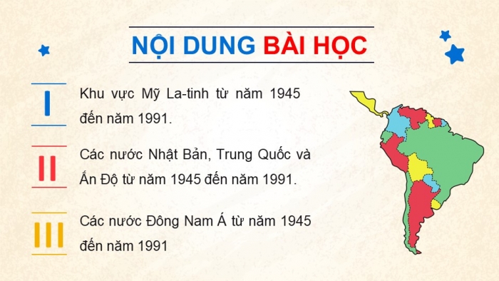 Giáo án điện tử Lịch sử 9 kết nối Bài 12: Khu vực Mỹ La-tinh và châu Á từ năm 1945 đến năm 1991 (P2)