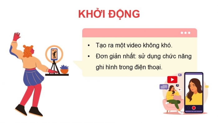 Giáo án điện tử Tin học 9 kết nối Bài 9b: Các chức năng chính của phần mềm làm video