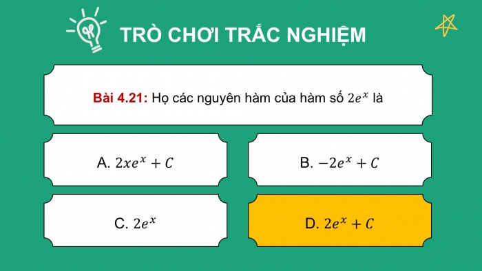 Giáo án điện tử Toán 12 kết nối Bài tập cuối chương IV