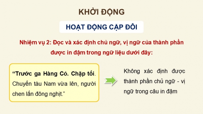 Giáo án điện tử Ngữ văn 9 chân trời Bài 7: Thực hành tiếng Việt