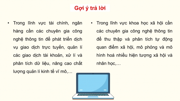 Giáo án điện tử Tin học ứng dụng 12 kết nối Bài 21: Hội thảo hướng nghiệp