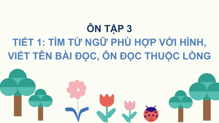 Giáo án điện tử Tiếng Việt 2 chân trời Ôn tập giữa học kì I - Ôn tập 3 (Tiết 1)