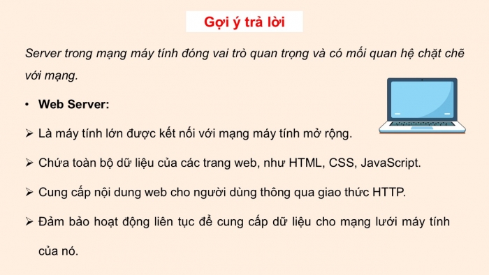 Giáo án điện tử Khoa học máy tính 12 kết nối Bài 22: Tìm hiểu thiết bị mạng