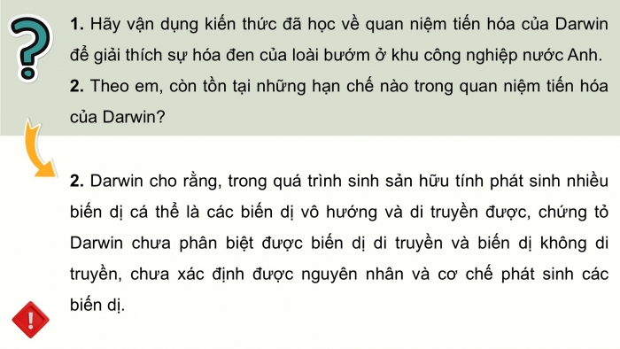 Giáo án điện tử Sinh học 12 kết nối Bài 21: Học thuyết tiến hoá tổng hợp hiện đại