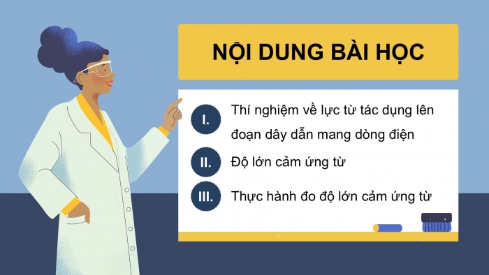 Giáo án điện tử Vật lí 12 kết nối Bài 15: Lực từ tác dụng lên dây dẫn mang dòng điện. Cảm ứng từ