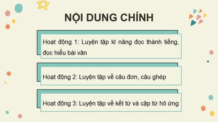 Giáo án điện tử Tiếng Việt 5 kết nối Bài Ôn tập và Đánh giá giữa học kì II (Tiết 1 + 2)