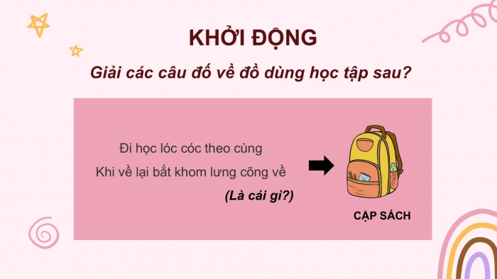 Giáo án điện tử Tiếng Việt 2 chân trời Bài 2: Mở rộng vốn từ Trường học (tiếp theo), Nói và đáp lời chào, lời khuyên bảo