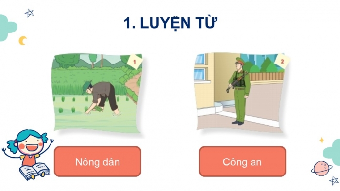 Giáo án điện tử Tiếng Việt 2 chân trời Bài 2: Mở rộng vốn từ Nghề nghiệp, Nói và đáp lời cảm ơn