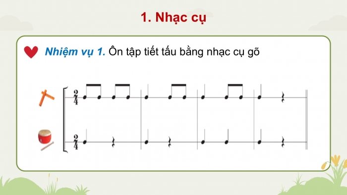 Giáo án điện tử Âm nhạc 5 cánh diều Tiết 18: Ôn tập