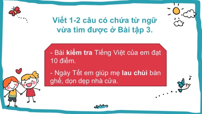 Giáo án điện tử Tiếng Việt 2 chân trời Ôn tập cuối học kì I - Ôn tập 1 (Tiết 3)