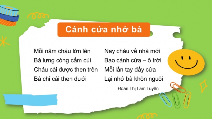 Giáo án điện tử Tiếng Việt 2 chân trời Ôn tập cuối học kì I - Ôn tập 2 (Tiết 2)