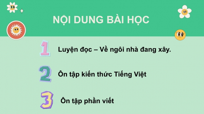 Giáo án PPT dạy thêm Tiếng Việt 5 chân trời bài 7: Bài đọc Về ngôi nhà đang xây. Luyện từ và câu Kết từ. Trả bài văn kể chuyện sáng tạo (Bài viết số 1)