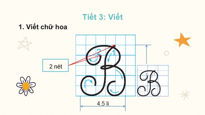 Giáo án điện tử tiếng Việt 2 kết nối Bài 5: Chữ hoa B, Kể chuyện Em có xinh không?