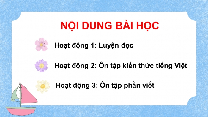 Giáo án PPT dạy thêm Tiếng Việt 5 chân trời bài Ôn tập và Đánh giá cuối học kì I (Tiết 1)