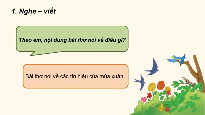 Giáo án điện tử Tiếng Việt 2 cánh diều Bài 11: Nghe – viết Các nhà toán học của mùa xuân, Chữ hoa I