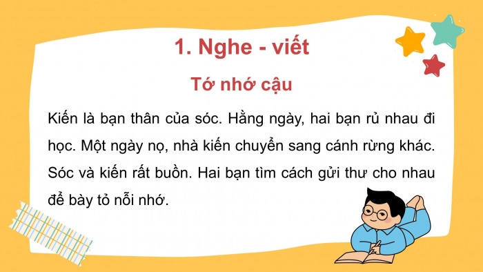 Giáo án điện tử tiếng Việt 2 kết nối Bài 18: Nghe – viết Tớ nhớ cậu, Phân biệt c/k, iêu/ươu, en/eng