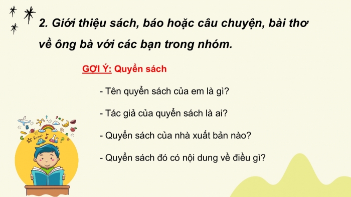 Giáo án điện tử Tiếng Việt 2 cánh diều Bài 12: Đọc sách báo viết về ông bà