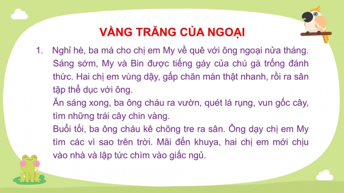 Giáo án điện tử Tiếng Việt 2 cánh diều Bài 13: Vầng trăng của ngoại