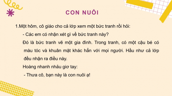 Giáo án điện tử Tiếng Việt 2 cánh diều Bài 14: Con nuôi