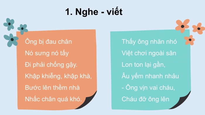 Giáo án điện tử tiếng Việt 2 kết nối Bài 30: Nghe – viết Thương ông, Phân biệt ch/tr, ac/at