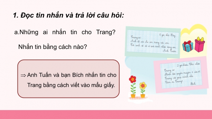 Giáo án điện tử Tiếng Việt 2 cánh diều Bài 17: Tập viết tin nhắn