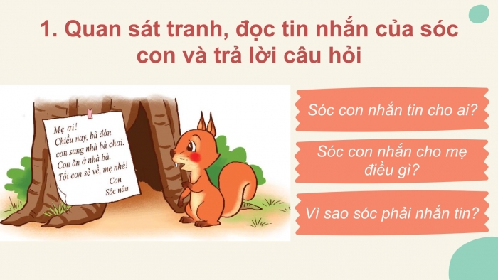 Giáo án điện tử tiếng Việt 2 kết nối Bài 32: Viết tin nhắn, Đọc mở rộng