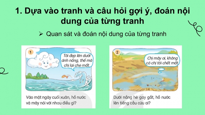 Giáo án điện tử Tiếng Việt 2 kết nối Bài 3: Kể chuyện Hồ nước và mây