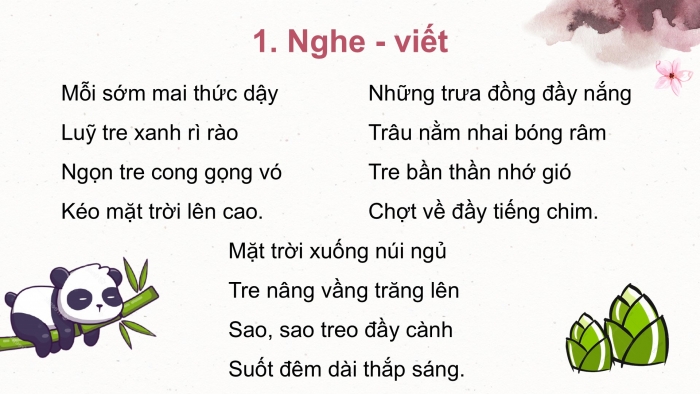 Giáo án điện tử Tiếng Việt 2 kết nối Bài 8: Nghe – viết Luỹ tre, Phân biệt uynh/uych, l/n, iêt/iêc