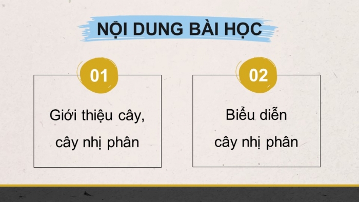 Giáo án điện tử chuyên đề Khoa học máy tính 12 chân trời Bài 2.1: Cây và cây nhị phân