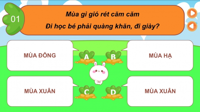 Giáo án điện tử Tiếng Việt 2 cánh diều Bài 28: Chuyện bốn mùa