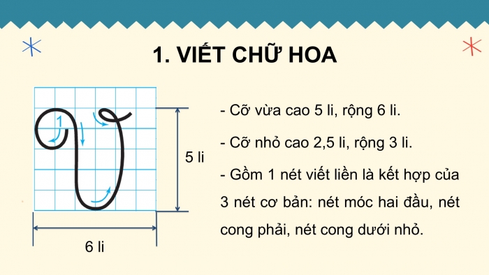 Giáo án điện tử Tiếng Việt 2 kết nối Bài 25: Chữ hoa V (kiểu 2)