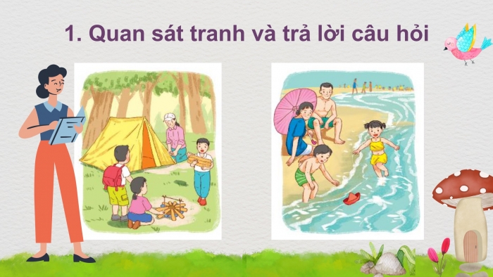 Giáo án điện tử Tiếng Việt 2 kết nối Bài 28: Viết đoạn văn kể về một buổi đi chơi, Đọc mở rộng