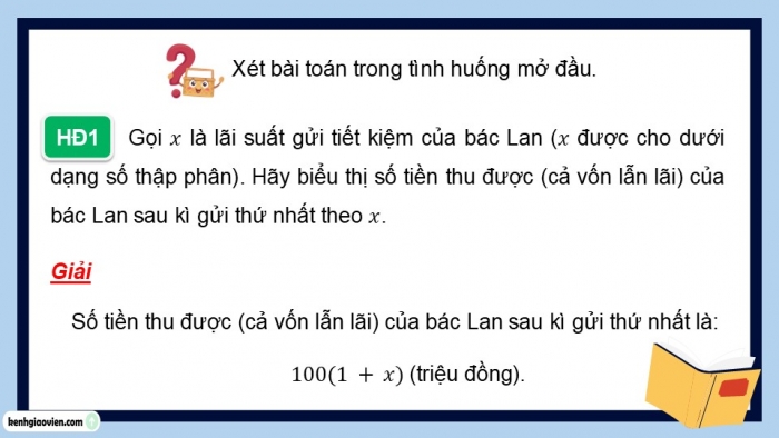 Giáo án điện tử Toán 9 kết nối Bài 21: Giải bài toán bằng cách lập phương trình