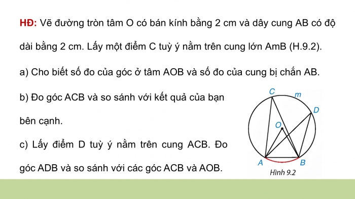 Giáo án điện tử Toán 9 kết nối Bài 27: Góc nội tiếp