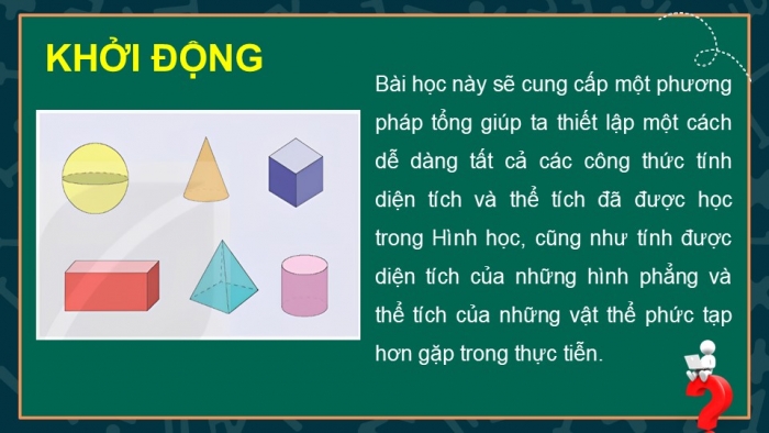 Giáo án điện tử Toán 12 kết nối Bài 13: Ứng dụng hình học của tích phân