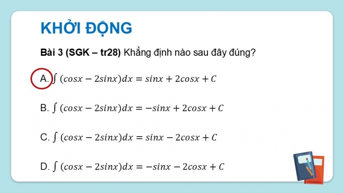 Giáo án điện tử Toán 12 chân trời Bài tập cuối chương IV