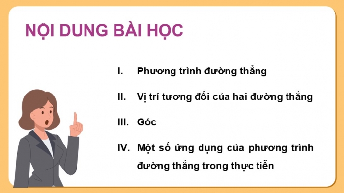 Giáo án điện tử Toán 12 cánh diều Bài 2: Phương trình đường thẳng