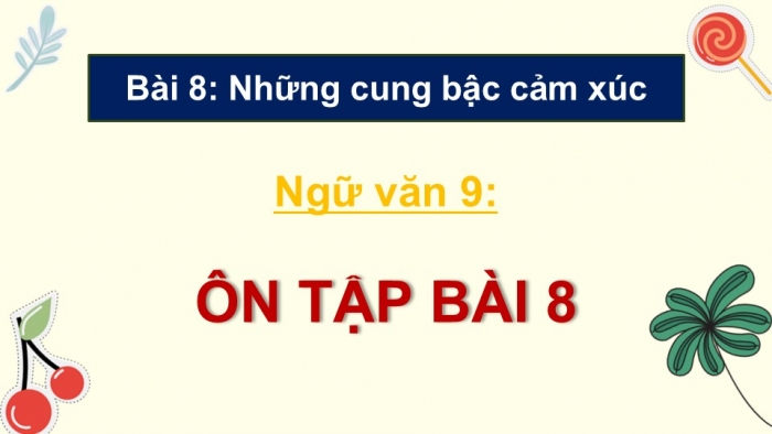 Giáo án điện tử Ngữ văn 9 chân trời Bài 8: Ôn tập