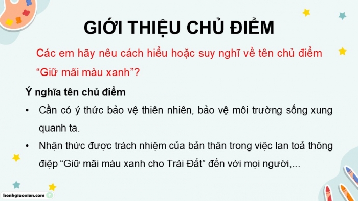 Giáo án điện tử Tiếng Việt 5 chân trời Bài 1: Điều kì diệu dưới những gốc anh đào