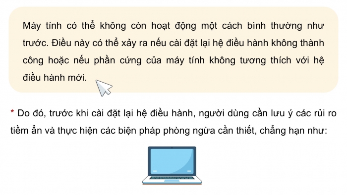 Giáo án điện tử chuyên đề Tin học ứng dụng 12 kết nối Bài 7: Cài đặt hệ điều hành máy tính