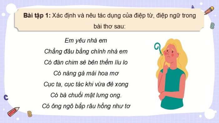 Giáo án điện tử Tiếng Việt 5 chân trời Bài 5: Luyện tập về biện pháp điệp từ, điệp ngữ