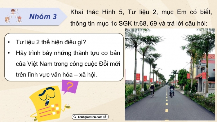 Giáo án điện tử Lịch sử 12 kết nối Bài 11: Thành tựu cơ bản và bài học của công cuộc Đổi mới ở Việt Nam từ năm 1986 đến nay (P2)