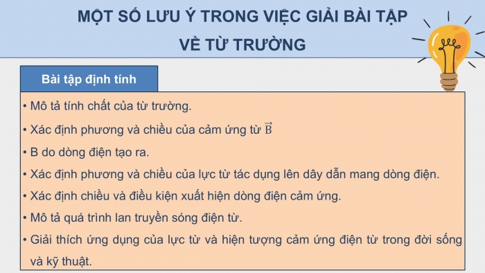 Giáo án điện tử Vật lí 12 kết nối Bài 20: Bài tập về từ trường