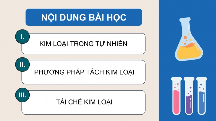 Giáo án điện tử Hoá học 12 kết nối Bài 20: Kim loại trong tự nhiên và phương pháp tách kim loại