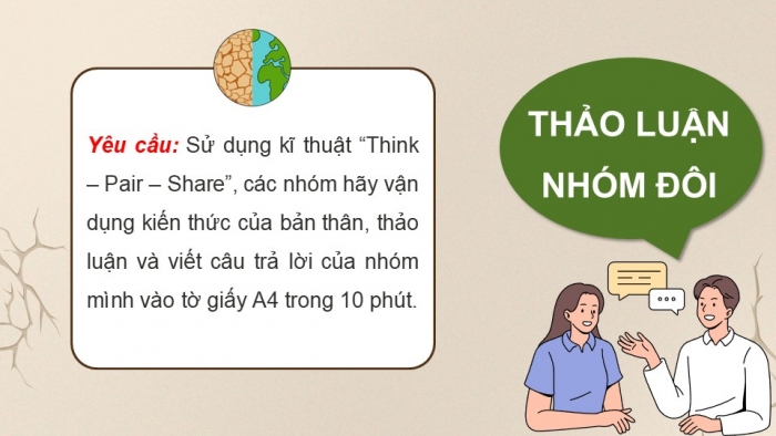 Giáo án điện tử Địa lí 9 cánh diều Bài 14: Thực hành Phân tích ảnh hưởng của nạn hạn hán và sa mạc hóa ở vùng khô hạn Ninh Thuận - Bình Thuận