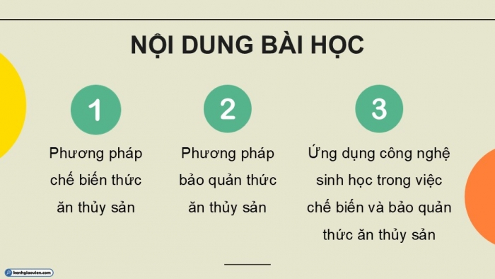 Giáo án điện tử Công nghệ 12 Lâm nghiệp Thủy sản Cánh diều Bài 17: Chế biến và bảo quản thức ăn thủy sản