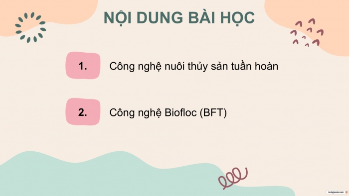 Giáo án điện tử Công nghệ 12 Lâm nghiệp Thủy sản Cánh diều Bài 20: Ứng dụng công nghệ cao trong nuôi trồng thủy sản